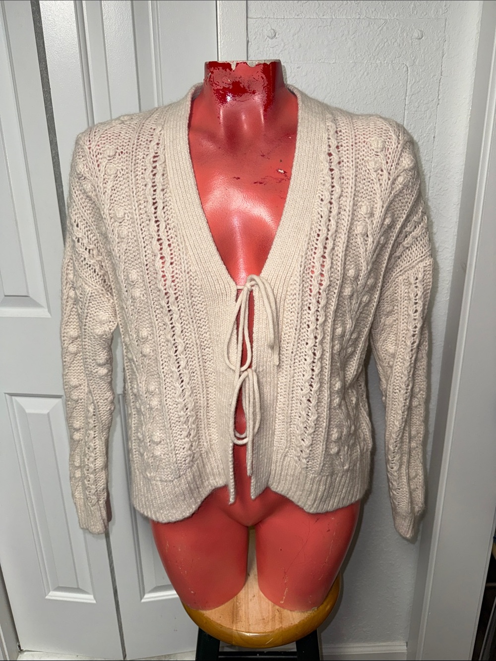 Madewell - Cable Front tie cardigan sweater - Picture 2 of 6